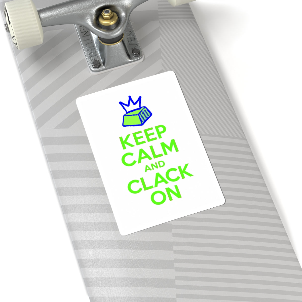 Keep Calm and Clack On – Keycap Crown Sticker