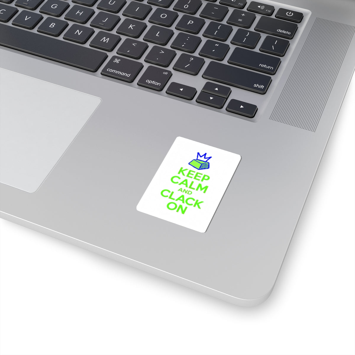 Keep Calm and Clack On – Keycap Crown Sticker