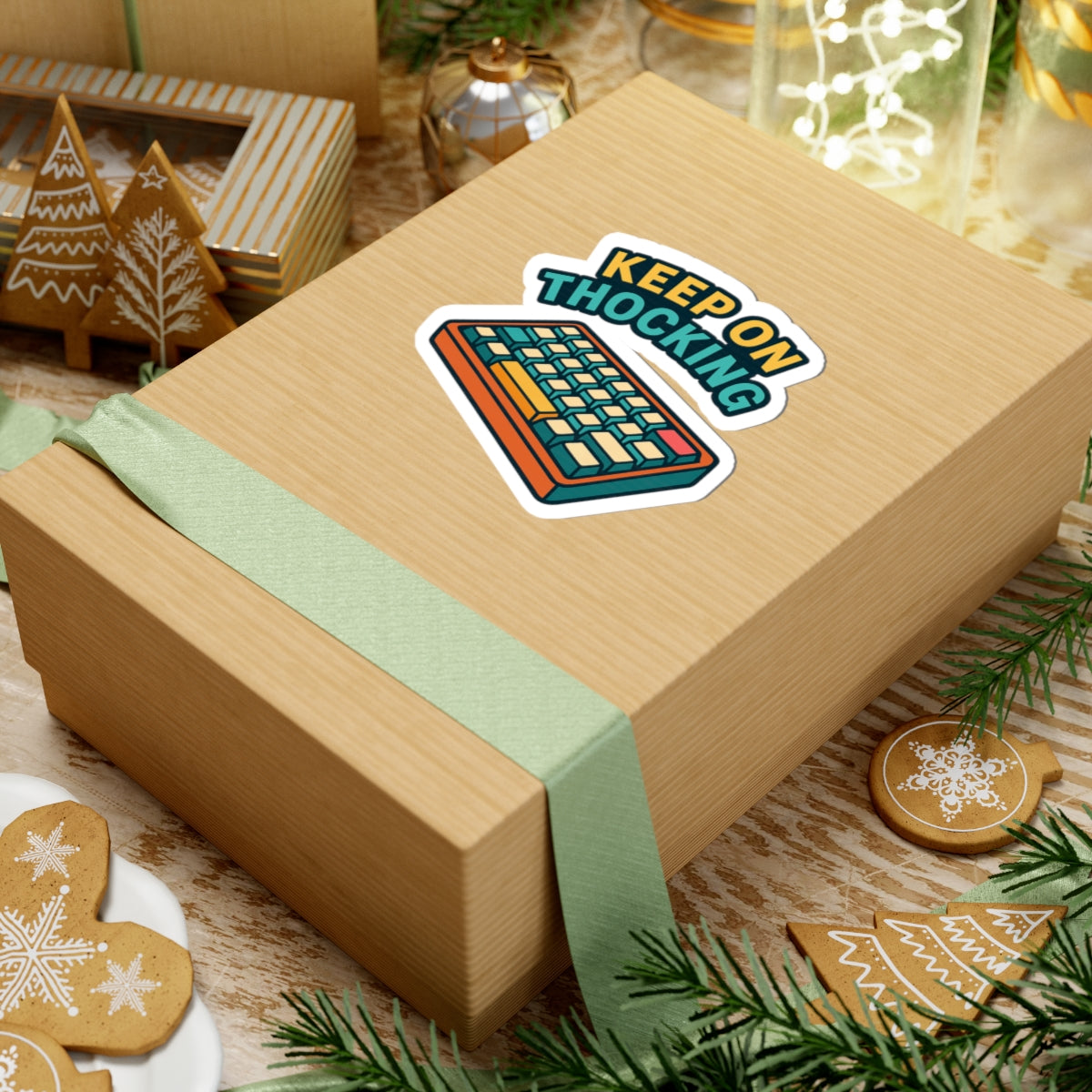 Keep On Thocking – Mechanical Keyboard Sticker