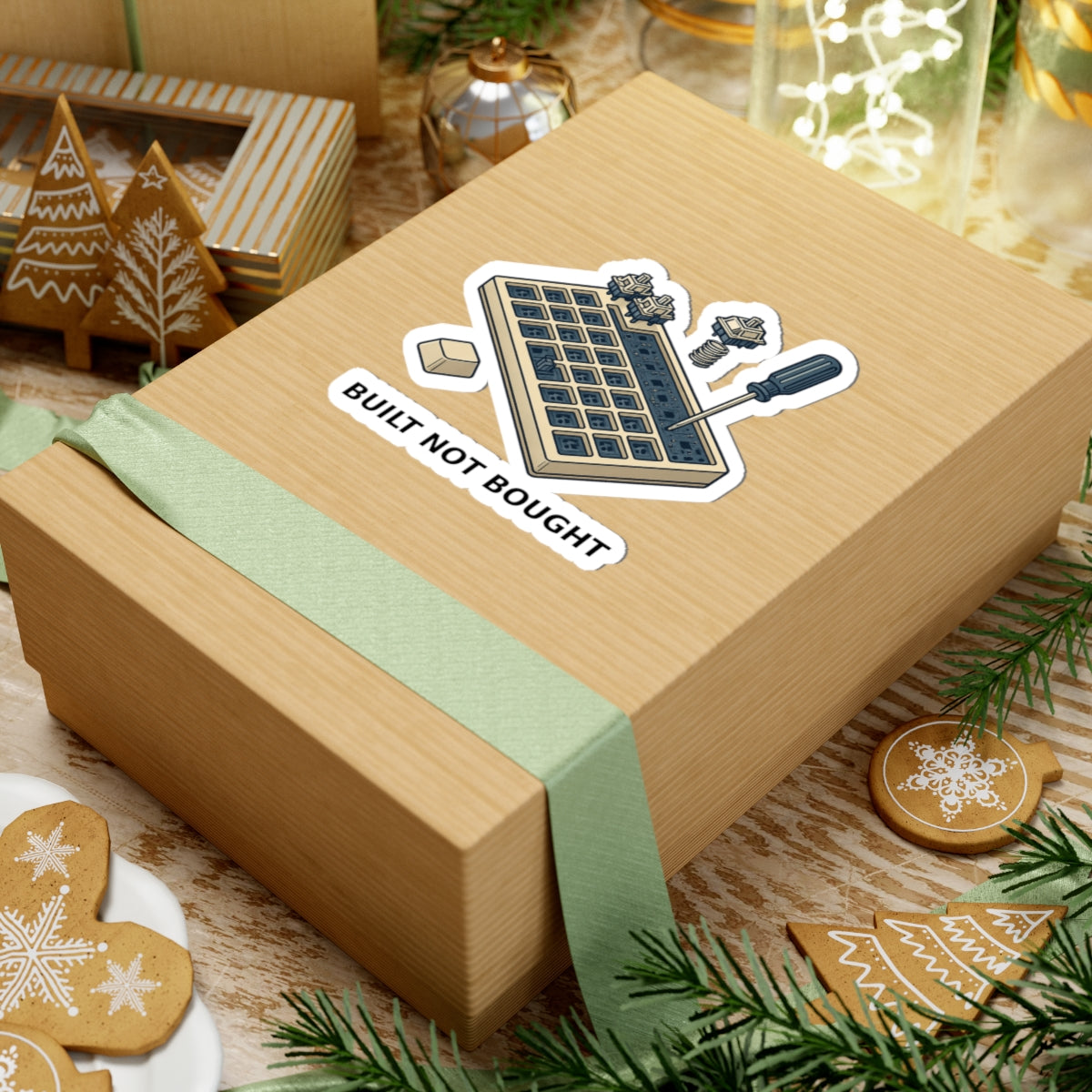 Built Not Bought – Keyboard Builder Sticker