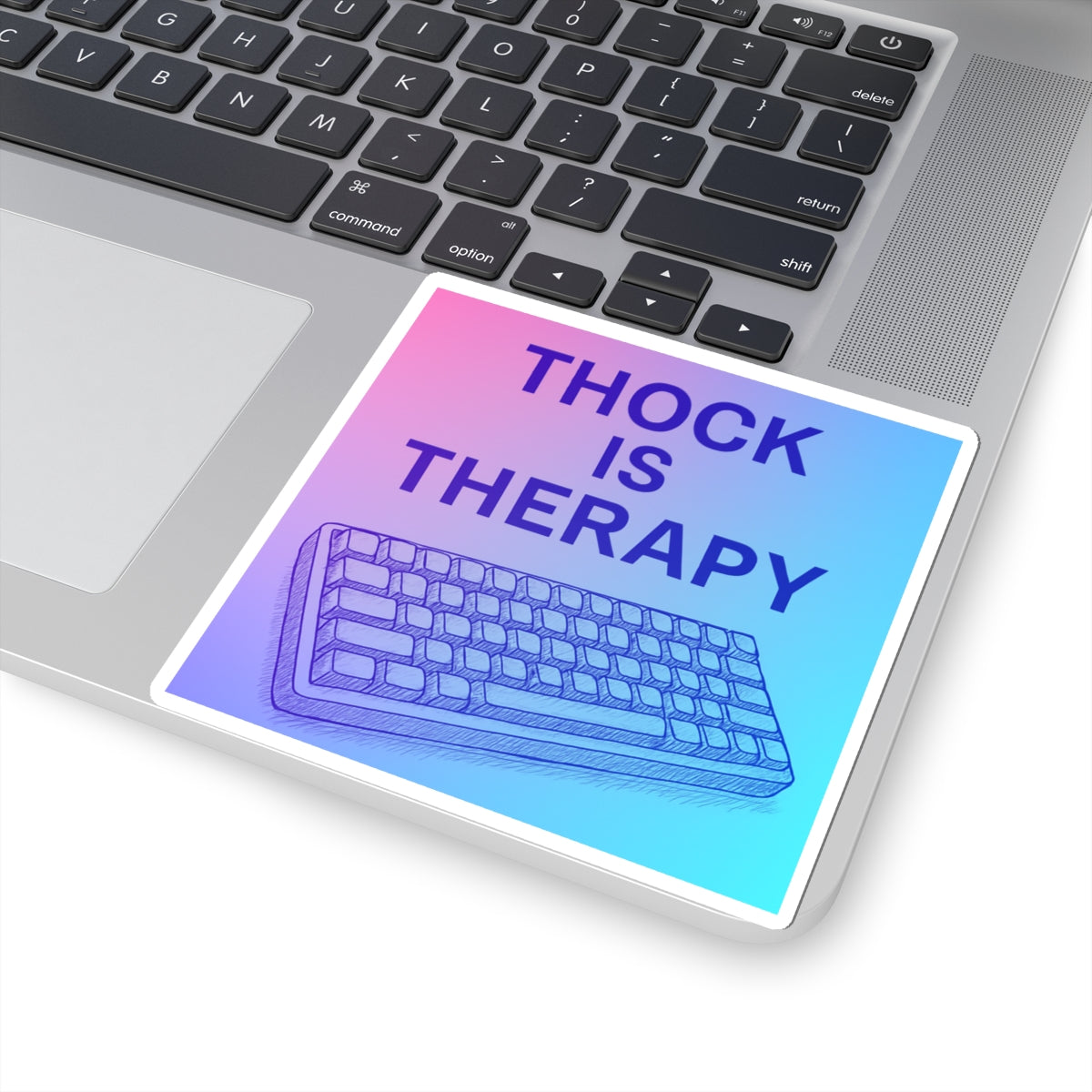 Thock Is Therapy – Gradient Keyboard Sticker
