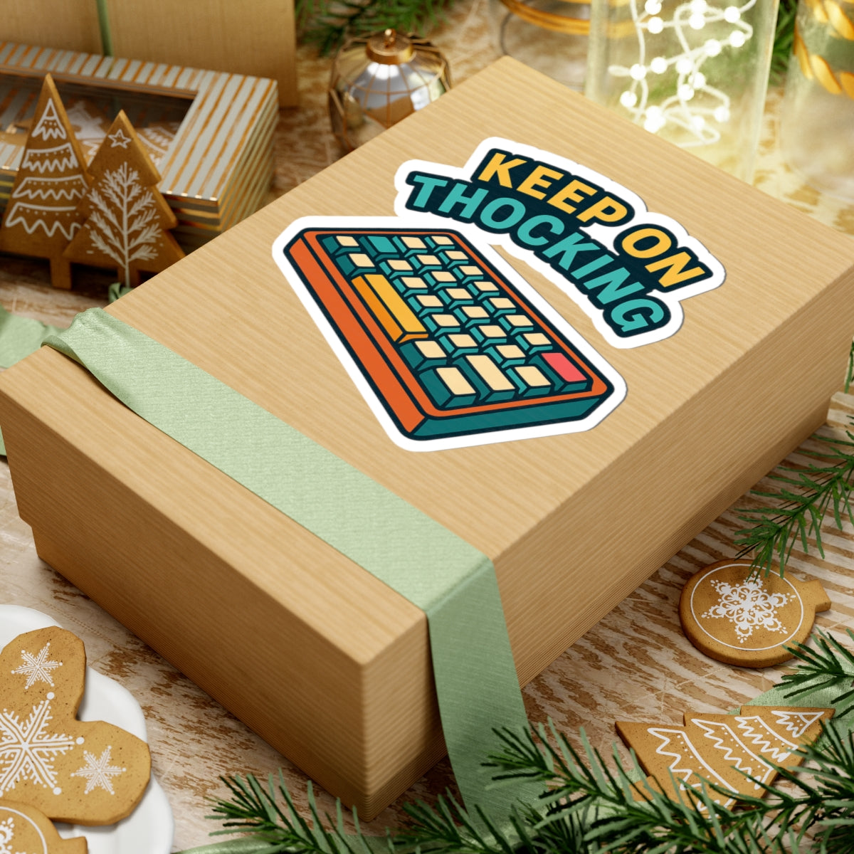 Keep On Thocking – Mechanical Keyboard Sticker