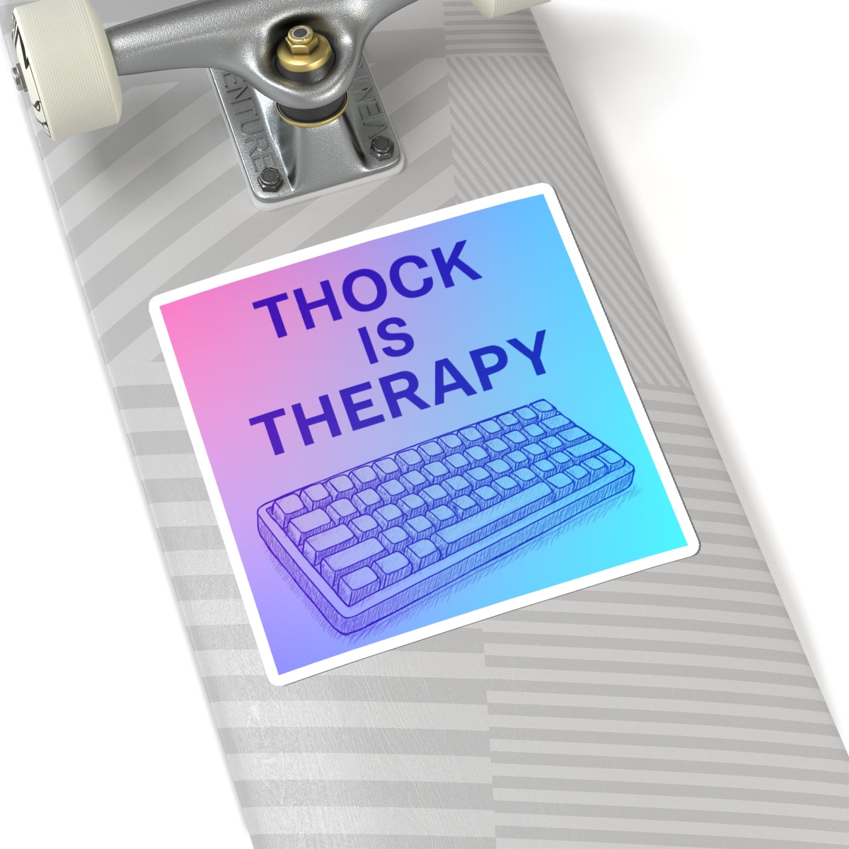 Thock Is Therapy – Gradient Keyboard Sticker