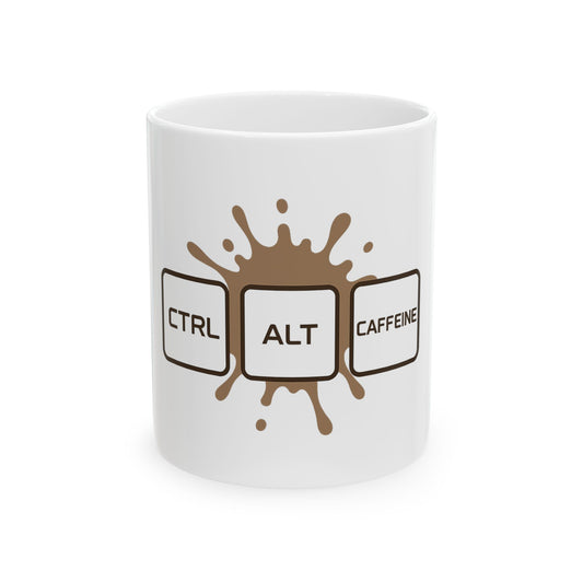 CTRL + ALT + CAFFEINE Mechanical Keyboard Coffee Mug