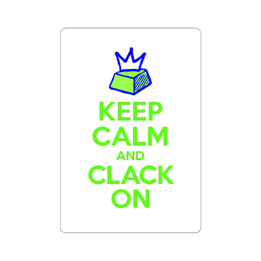 Keep Calm and Clack On – Keycap Crown Sticker
