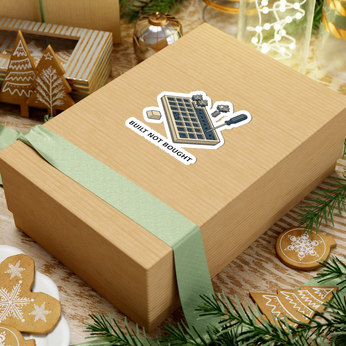 Built Not Bought – Keyboard Builder Sticker