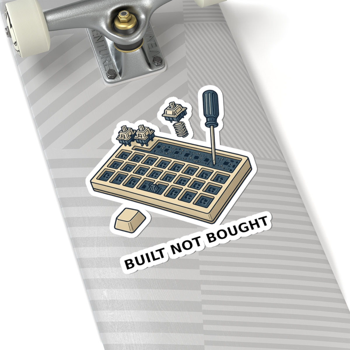 Built Not Bought – Keyboard Builder Sticker