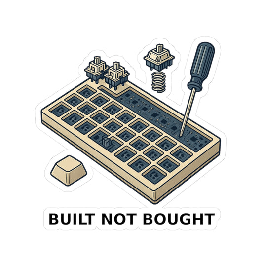 Built Not Bought – Keyboard Builder Sticker