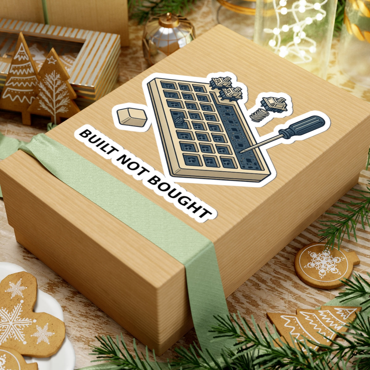 Built Not Bought – Keyboard Builder Sticker